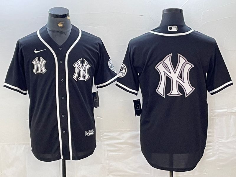 Men New York Yankees Blank Black Second generation joint name Nike 2024 MLB Jersey style 14